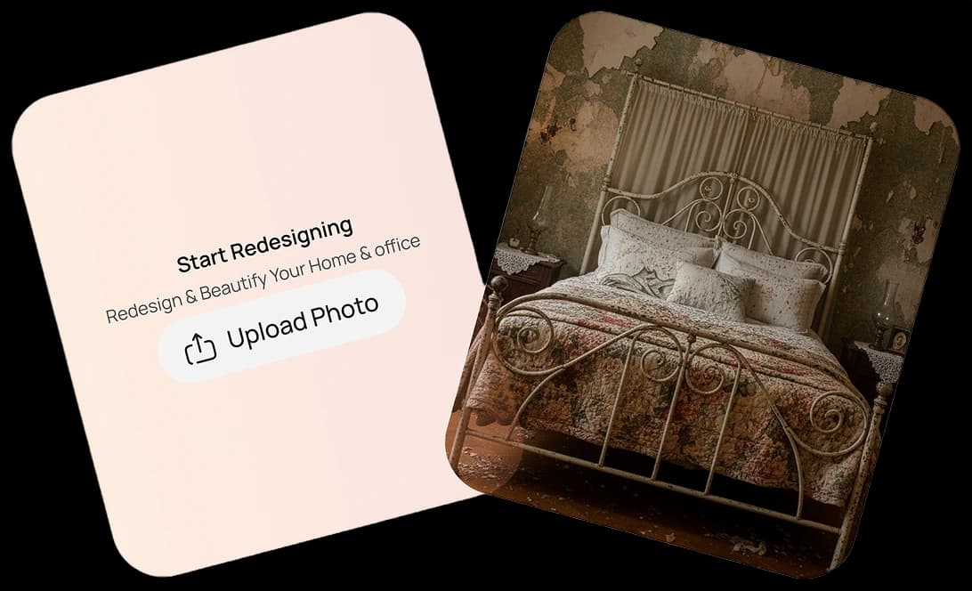 Upload a room photo to start an AI interior design